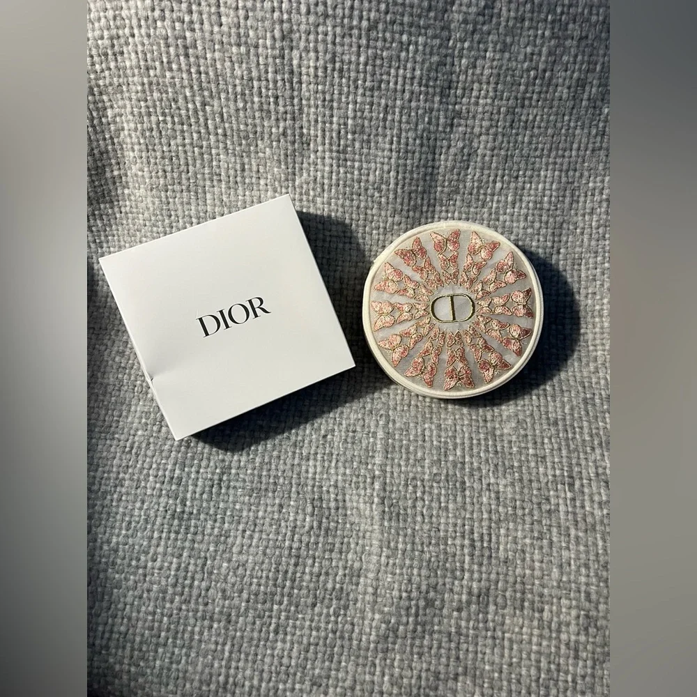 Dior Circular Mesh Butterfly Cosmetic Bag